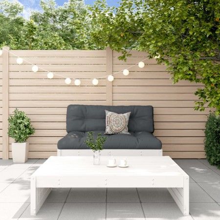 2-teiliges Gartenmöbel-Set und weiße Massivholzkissen von vidaXL, Gartensets - Ref: Foro24-3186131, Preis: 380,63 €, Rabatt: %