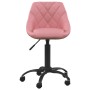 Silla de oficina de terciopelo rosa