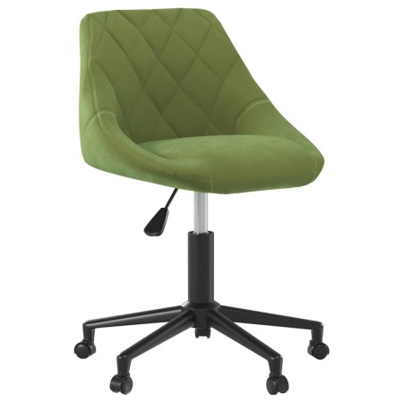 Silla de comedor giratoria de terciopelo verde claro en Sillas de comedor | Comprar online en Foro24