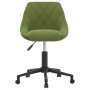 Silla de comedor giratoria de terciopelo verde claro