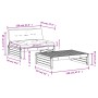 2-teiliges Gartenmöbel-Set und weiße Massivholzkissen von vidaXL, Gartensets - Ref: Foro24-3186131, Preis: 380,63 €, Rabatt: %