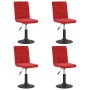 Sillas de comedor giratorias 4 uds terciopelo rojo vino tinto