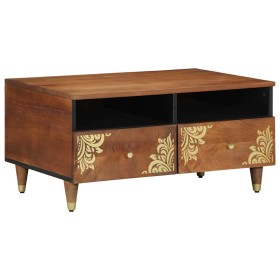 Mesa de Café Marrón miel 80 x 54 x 40 cm madera maciza de mango