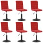 Sillas de comedor giratorias 6 uds terciopelo rojo tinto
