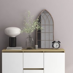 Espejo de hierro color arena para uso interior 70x30 cm