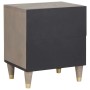 Armario de Noche 2 pcs Gris 40 x 33 x 46 cm