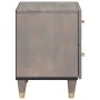 Armario de Noche Gris 40 x 33 x 46 cm madera maciza de mango