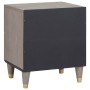 Armario de Noche Gris 40 x 33 x 46 cm madera maciza de mango