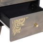Armario de Noche Gris 40 x 33 x 46 cm madera maciza de mango