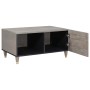 Mesa de Café Gris 80 x 50 x 40 cm madera maciza de mango