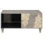 Mesa de Café Gris 80 x 50 x 40 cm madera maciza de mango