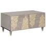Mesa de Café Gris 80 x 50 x 40 cm madera maciza de mango