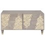 Mesa de Café Gris 80 x 50 x 40 cm madera maciza de mango