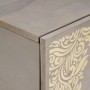 Mesa de Café Gris 80 x 50 x 40 cm madera maciza de mango