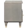 Armario de Noche Gris 40 x 33 x 46 cm madera maciza de mango