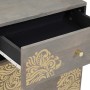 Armario de Noche Gris 50 x 33 x 60 cm madera maciza de mango