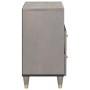 Armario de Noche Gris 50 x 33 x 62 cm madera maciza de mango