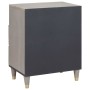 Armario de Noche Gris 50 x 33 x 62 cm madera maciza de mango