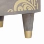 Armario de Noche Gris 50 x 33 x 62 cm madera maciza de mango