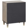 Armario de Noche Gris 50 x 33 x 60 cm madera maciza de mango