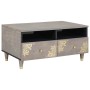 Mesa de Café Gris 80 x 54 x 40 cm madera maciza de mango