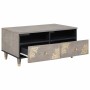 Mesa de Café Gris 80 x 54 x 40 cm madera maciza de mango