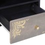 Mesa de Café Gris 80 x 54 x 40 cm madera maciza de mango