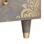 Mesa de Café Gris 80 x 54 x 40 cm madera maciza de mango