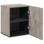 Gabinete de pared para baño con puerta Gris 38 x 33 x 48 cm