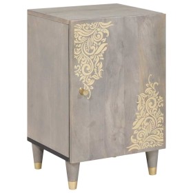 Gabinete de Baño Gris 38 x 33 x 58 cm Madera maciza de Mango