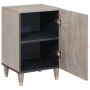 Gabinete de Baño Gris 38 x 33 x 58 cm Madera maciza de Mango