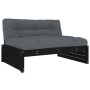 Gartenmöbel-Set 5-teilig und Kissen aus massivem Holz schwarz von vidaXL, Gartensets - Ref: Foro24-3186148, Preis: 969,25 €, ...