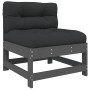 Gartenmöbel-Set 6-teilig und graue Massivholzkissen von vidaXL, Gartensets - Ref: Foro24-3185992, Preis: 573,76 €, Rabatt: %