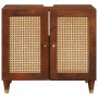 Mueble de lavabo con estante con puerta Marrón 62 x 33 x 58 cm