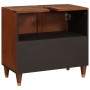 Mueble de lavabo con estante con puerta Marrón 62 x 33 x 58 cm