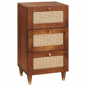 Vitrina Marrón 40 x 33.5 x 75 cm Caña y madera sólida de mango