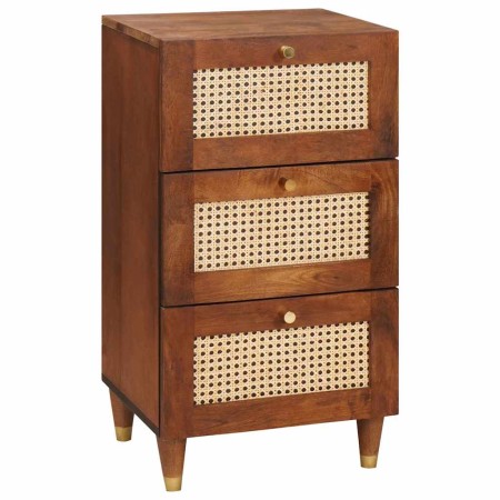 Vitrina Marrón 40 x 33.5 x 75 cm Caña y madera sólida de mango