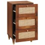 Vitrina Marrón 40 x 33.5 x 75 cm Caña y madera sólida de mango