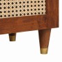 Vitrina Marrón 40 x 33.5 x 75 cm Caña y madera sólida de mango