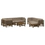 Gartenmöbel-Set 10-teilig und honigbraune Massivholzkissen von vidaXL, Gartensets - Ref: Foro24-3186098, Preis: 1,00 €, Rabat...