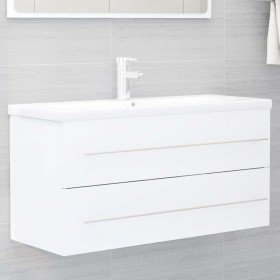 Mueble con lavabo madera de ingeniería blanco