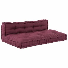 Cojín para Sofá Pallet 2 pcs Castaño tela