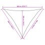 Toldo de vela cream HDPE 160 g/m² 5x5x6 m