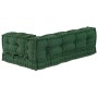 Cojín para Sofá Pallet 3 pcs Verde tela