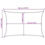 Toldo de vela HDPE blanco 160 g/m² 2,5x3,5 m