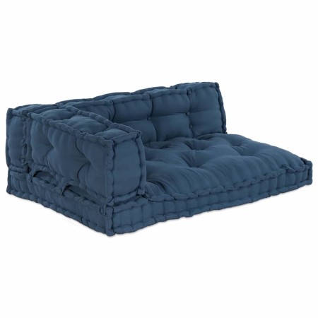 Cojín para Sofá Pallet 3 pcs Añil tela
