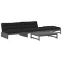 Gartenmöbel-Set 4-teilig und graue Massivholzkissen von vidaXL, Gartensets - Ref: Foro24-3186111, Preis: 820,19 €, Rabatt: %