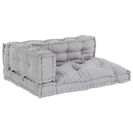 Cojín para Sofá Pallet 3 pcs Gris tela