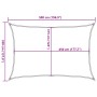 Toldo de vela rectangular HDPE terracota 160 g/m² 3,5x5 m