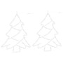 Luces de Navidad Silueta de Árbol 2 piezas 50LEDs blanco cálido